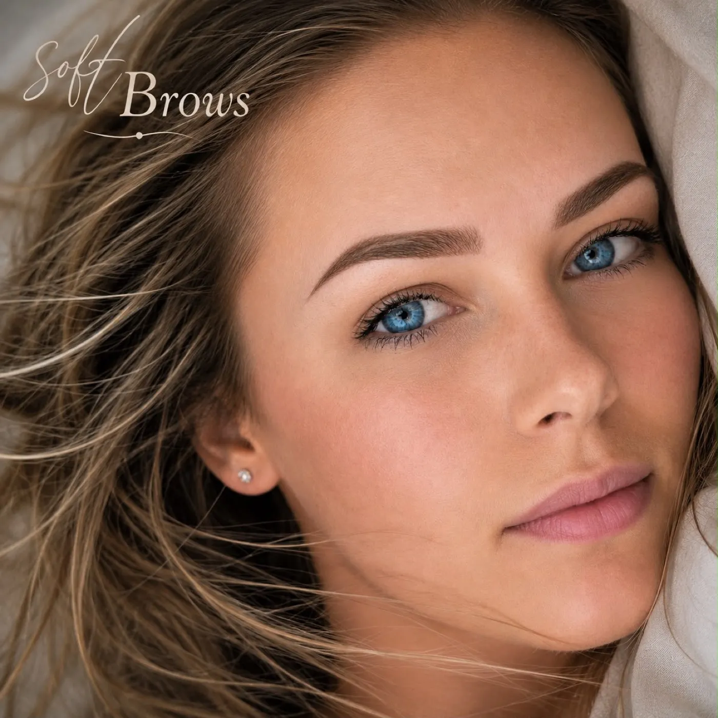 Sourcils Soft Brows, regard aux yeux bleus